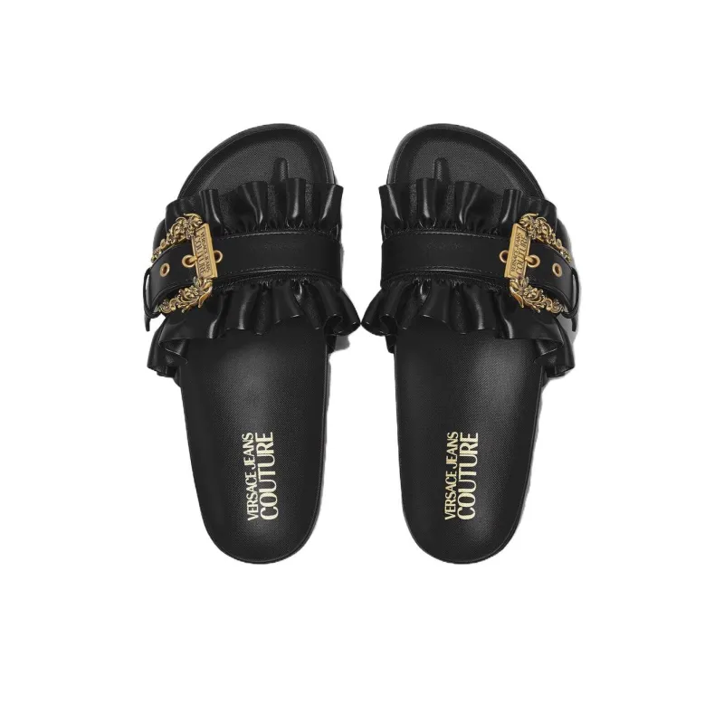 VERSACE JEANS COUTURE Slide Slippers Women's Black-3