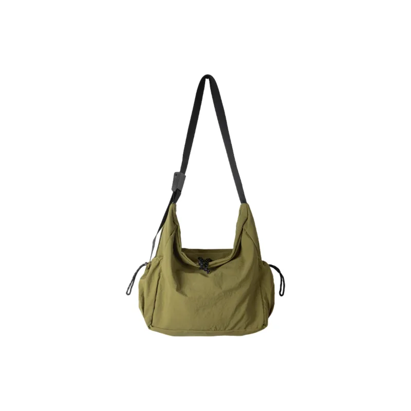 TAKI Nylon Commute To Class Lightweight Student Shoulder Bag Unisex Black/Apricot/Blue/Green-13
