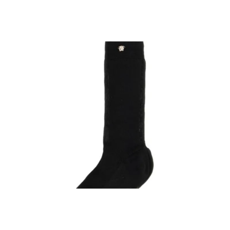 VERSACE Mid-Calf Socks Women's Black-3