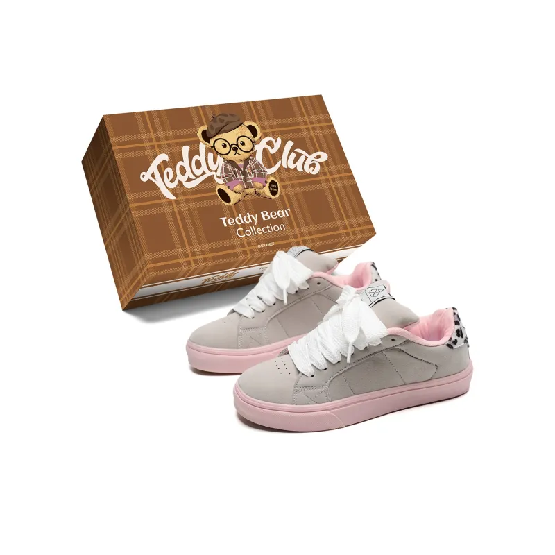 Teddy Bear Collection Coverage Abrasion Resistant Lightweight Low Top Skateboard Shoes Unisex-28