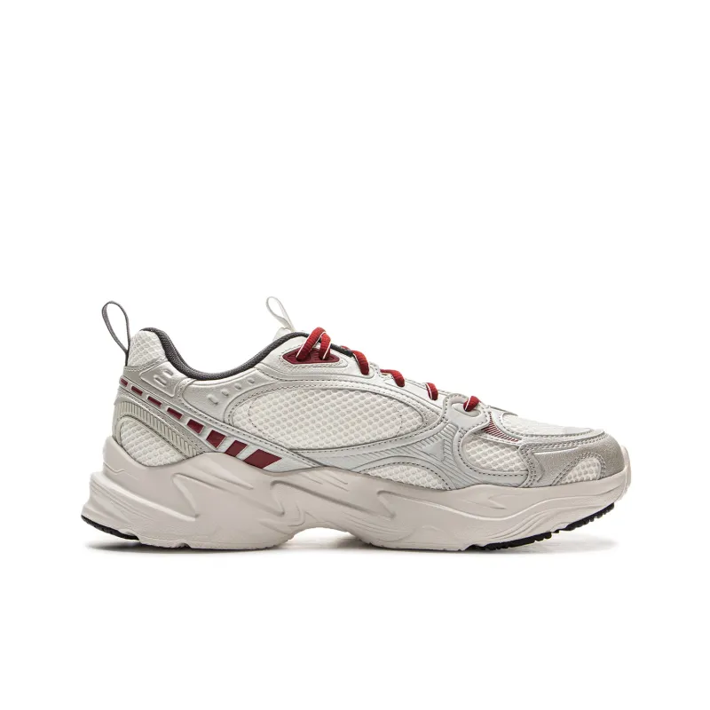LiNing Meteor 2K Cushioning, Slip Resistant, And Abrasion Resistant Low Top Casual Shoes Men's White Gray-1