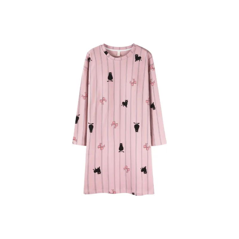 XIAFENYAN Nightgown Women's Pink-0