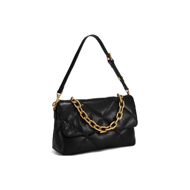 CLEVER& KETCH PU Shoulder Bag Shoulder Bag Medium Size Women's Coffee/Black/Ecru-3