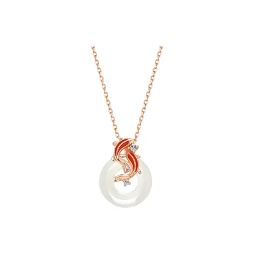 CHINA GOLD Gifts Hetian Jade Necklaces Jasper Unisex White Jade/Pale Greenish White Jade Women's
