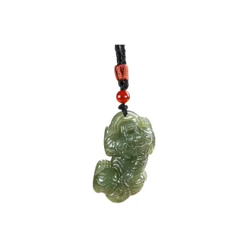Shujie Hetian Jade Pale Greenish White Jade Unisex