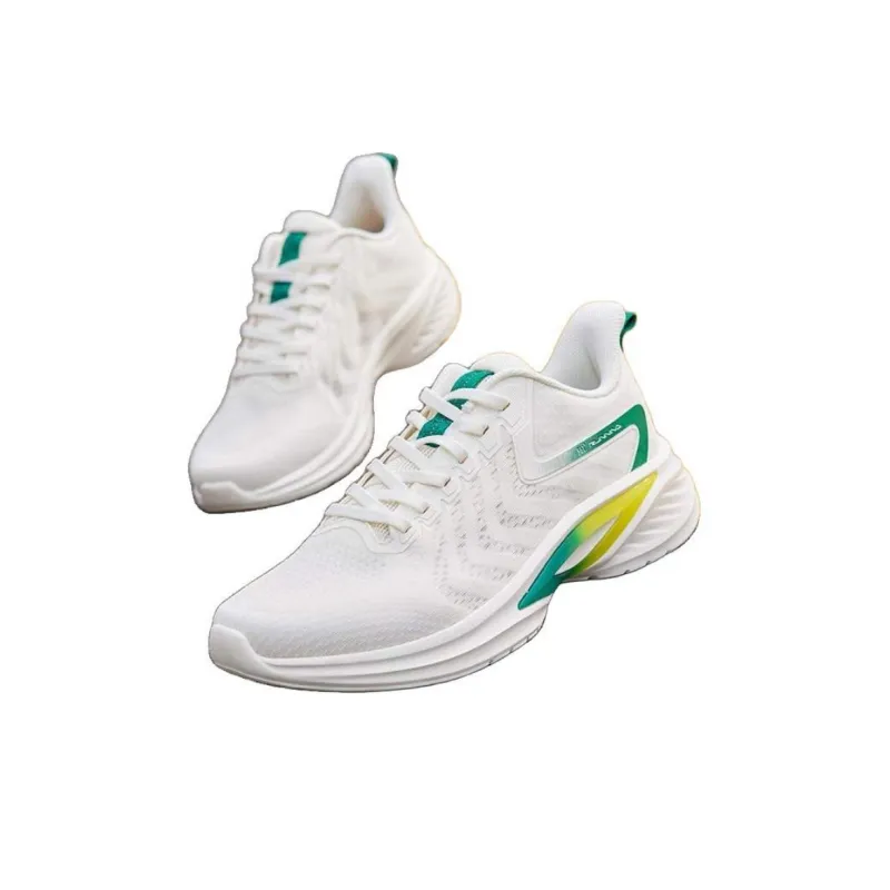 361° Anti Slip Wear Resistant Low Top Casual Running Shoes Men's White Green-4