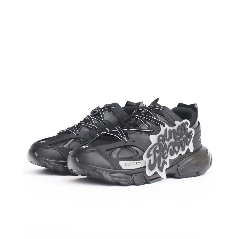PAIN OR PLEASURE Low Top Kids Lifestyle Shoes Black Teenagers-4
