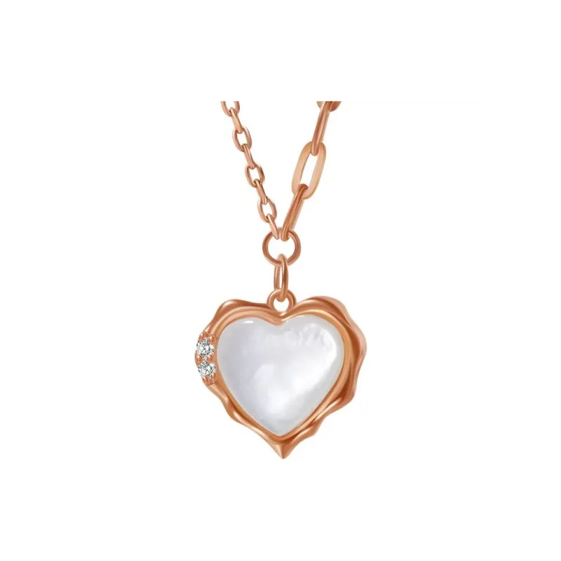 KOOGIS S925 Sterling Silver Mother Of Pearl Zircon Necklaces Women's-1