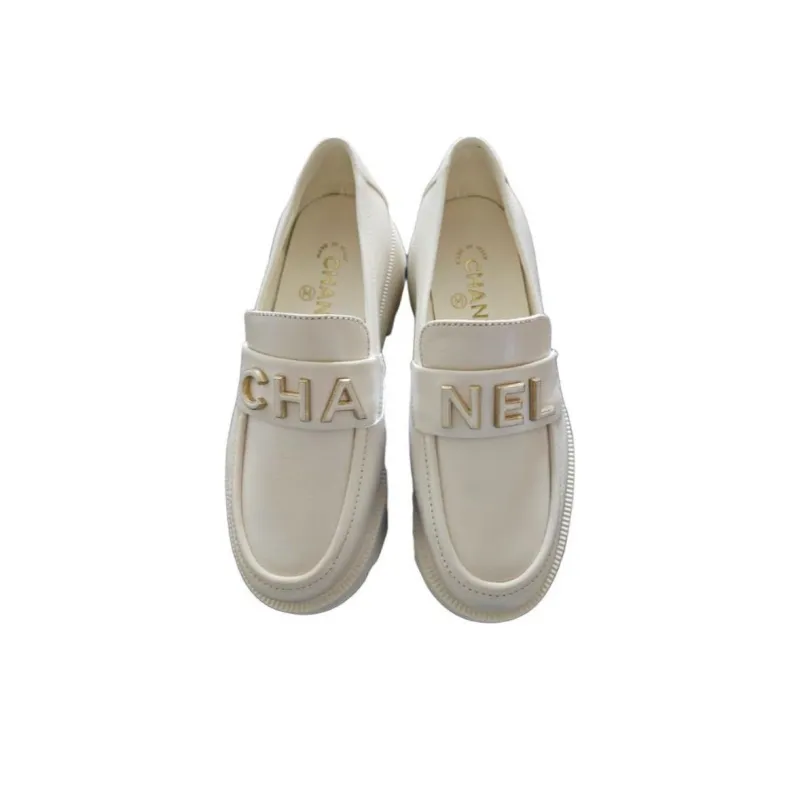 CHANEL Loafers Women's White-2