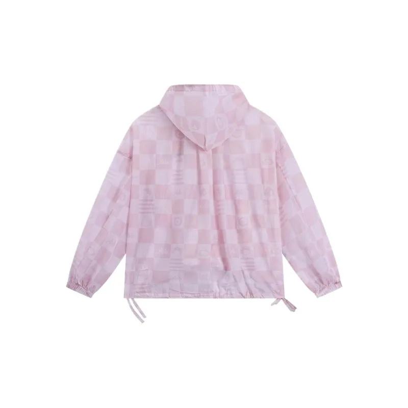 Kappa Jacket Women's Light Blue Blossom Pink Print-1