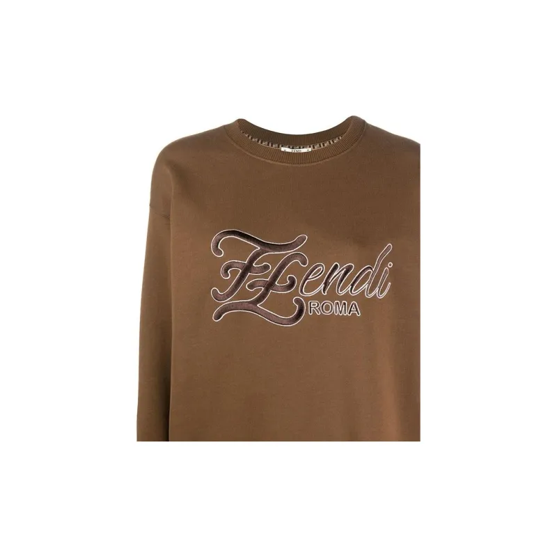 FENDI Sweatshirts Women's Brown-4