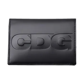 CDG Cow Leather Wallet Regular Unisex Black