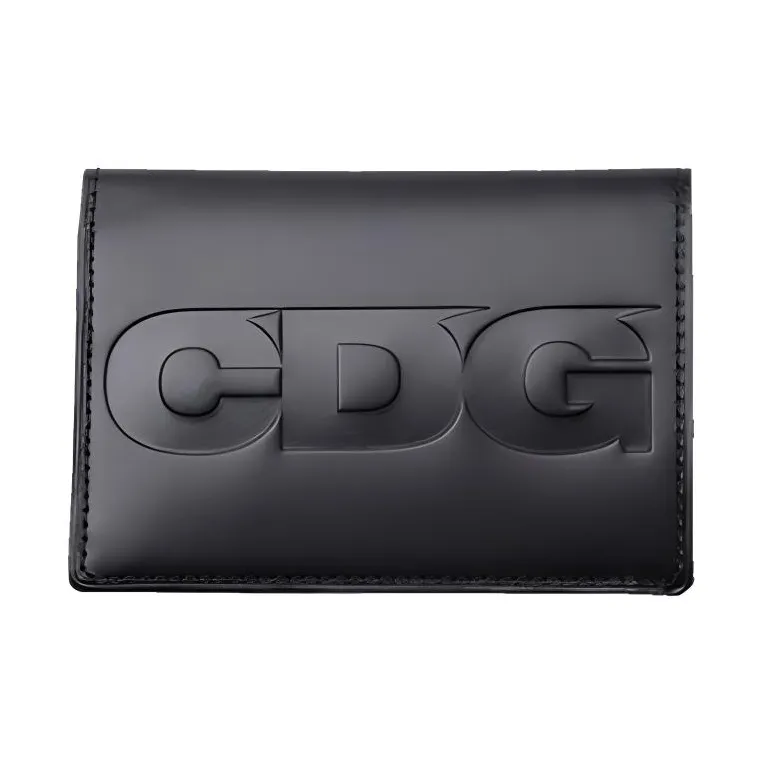 CDG Cow Leather Wallet Regular Unisex Black-0