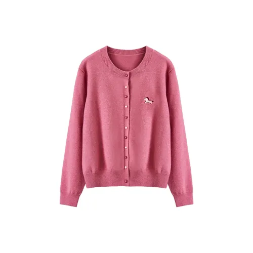 XIANGYING Knitwear Women's Barbie Pink