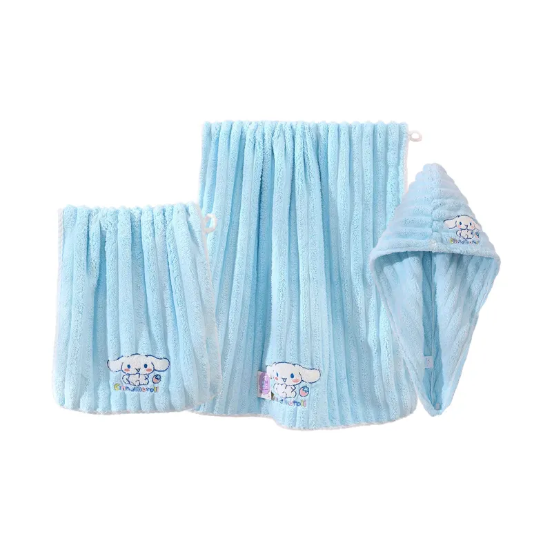 Sanrio Towel Bath Towel Hair Towel Three-Piece Set-4