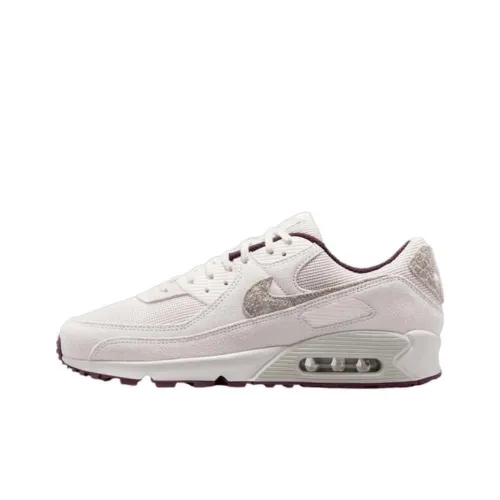 Nike Air Max 90 Anti Slip Wear Resistant Low Top Casual Running Shoes Men's White