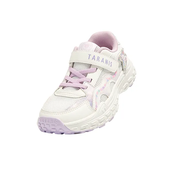 TARANIS Slip Resistant, Abrasion Resistant, Breathable Low Top Kids' Running Shoes Star White/Dream Purple Kids'-2