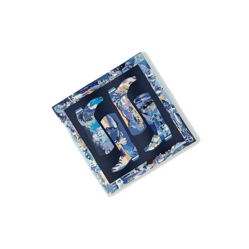 HERMES Silk Scarves Women's Blue-2