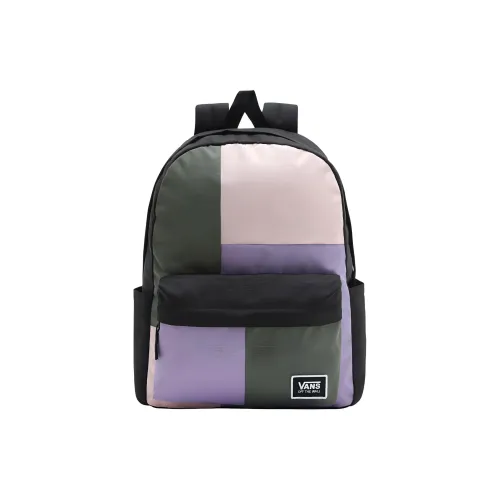 Vans Polyester Backpack Regular Unisex Black Patchwork