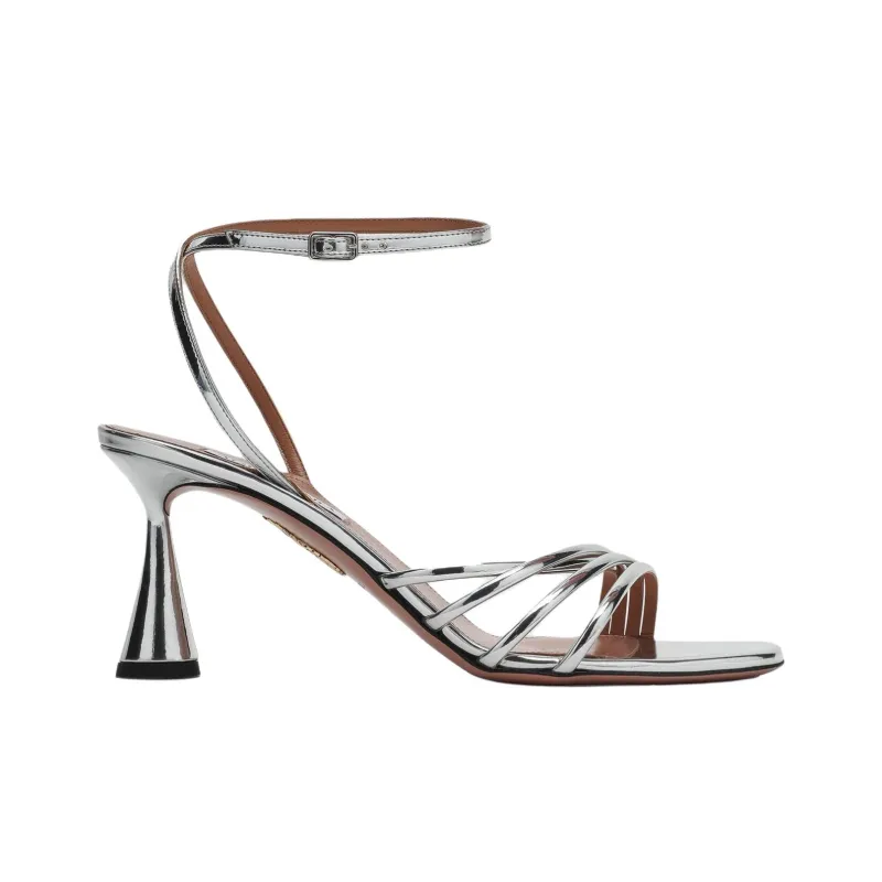 AQUAZZURA Latour Strap Sandals 7.5cm Women's Silver-1