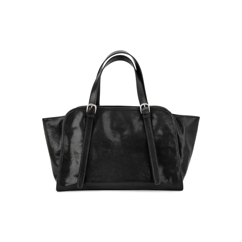 VENOF Top Grain Cow Leather Shoulder Bag Women's Vegetable Tanned Brown/Vegetable Tanned Black-9