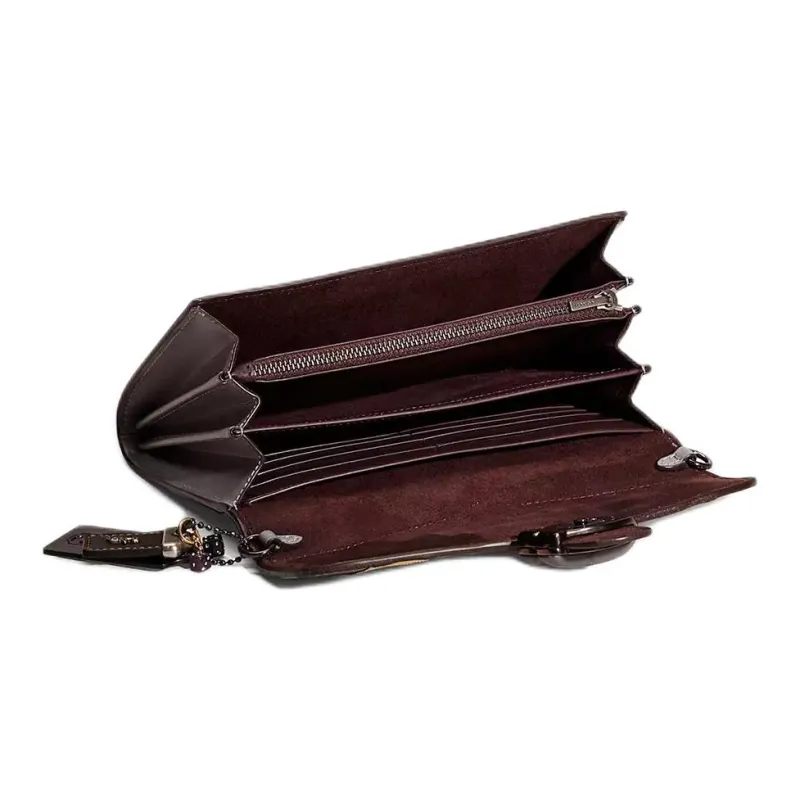 COACH Leather With Calfskin Clutch, Crossbody Bag, Shoulder Bag Trumpets Women's Tin With Granite-2