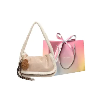 Yalu Suede Shoulder Bag Regular Women's Ecru/Light Brown/Coffee
