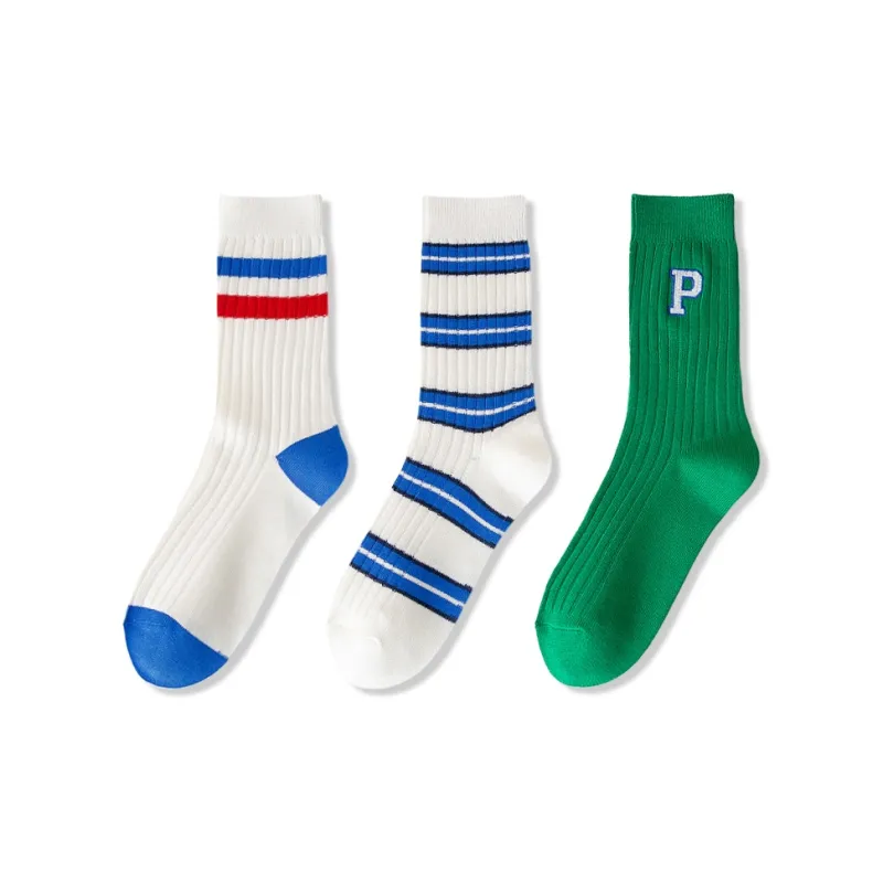 JIAZINI Mid Calf Socks Unisex 3 Pack-34