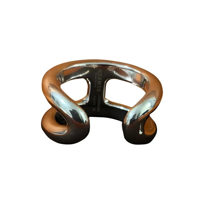 HERMES 925 Sterling Silver Rings Men's Silver-2
