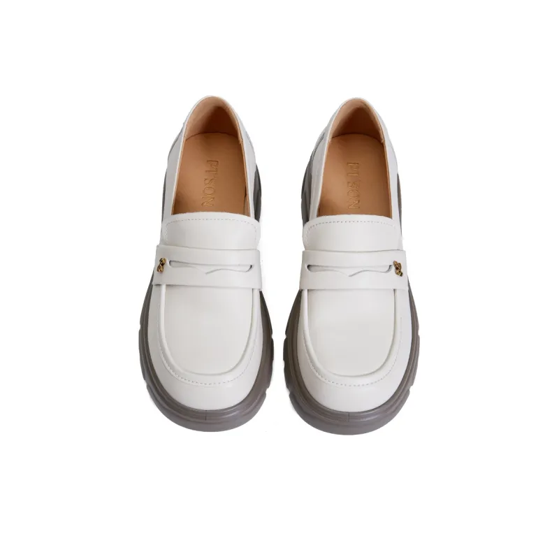 PT'SON Loafers Women's Black, White-3
