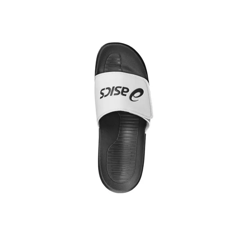 Asics Slip Resistant Abrasion Resistant Slide Slippers Men's White Black-2