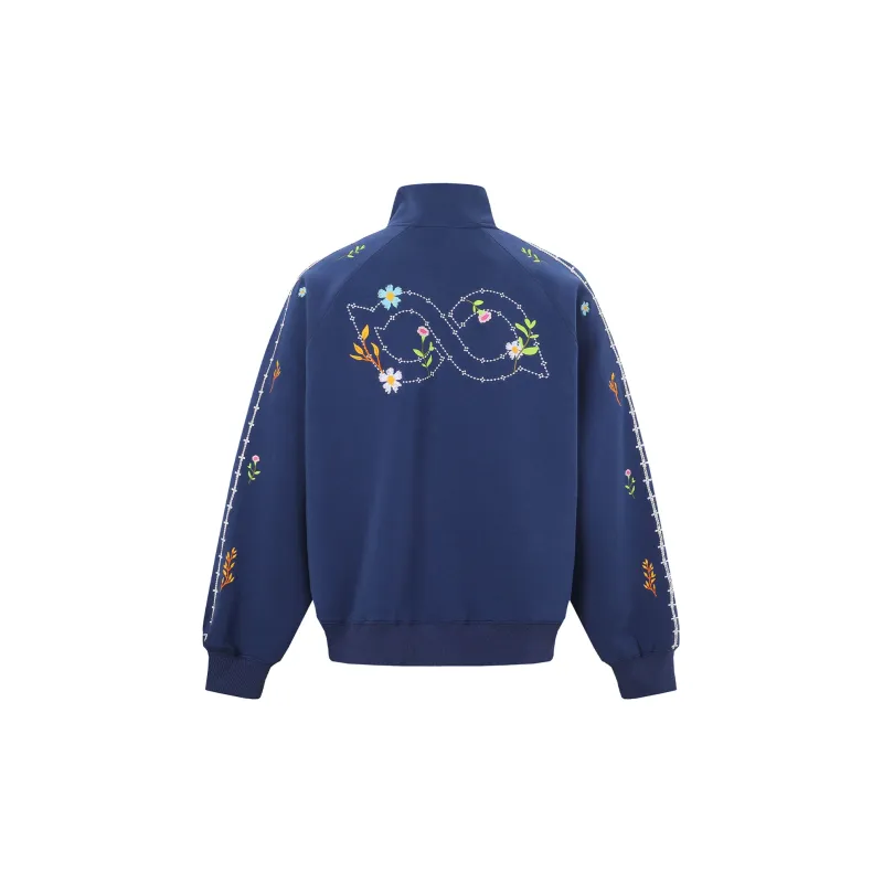 BIPOLAR Sweatshirt Unisex Navy Blue Heather Gray-4