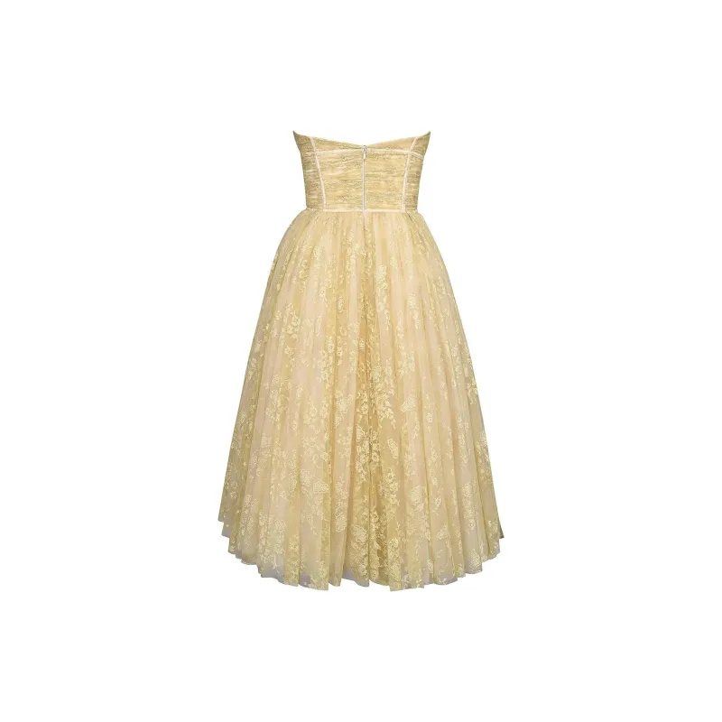 HOUSE OF CB Madame Sleeveless Dress Women's Gold-7