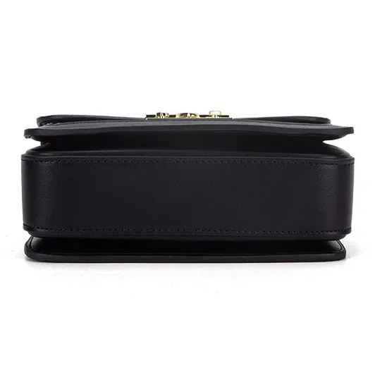Vigno Synthetic Leather Crossbody Bag Shoulder Bag Regular Women's Black/Silver-3