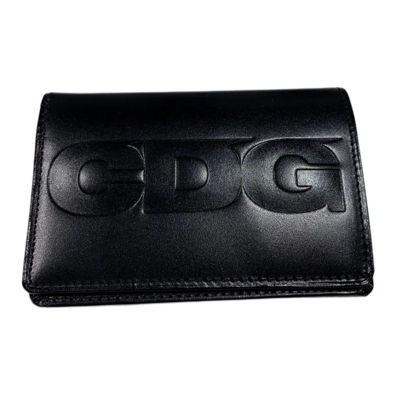 CDG Cow Leather Wallet Regular Unisex Black-2
