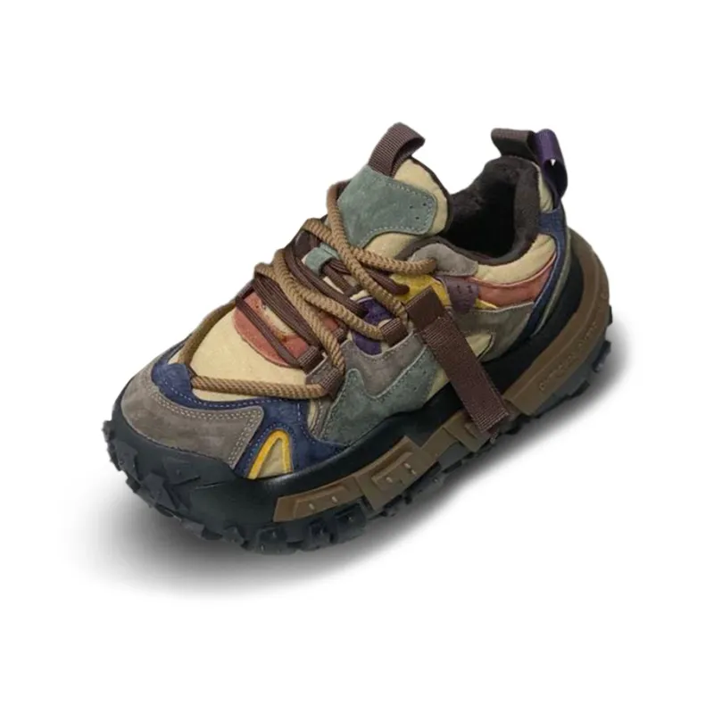 TEXWOOD Cushioning Anti-Slip And Wear-Resistant Height Increasing Low-Top Chunky Sneakers Men's-6
