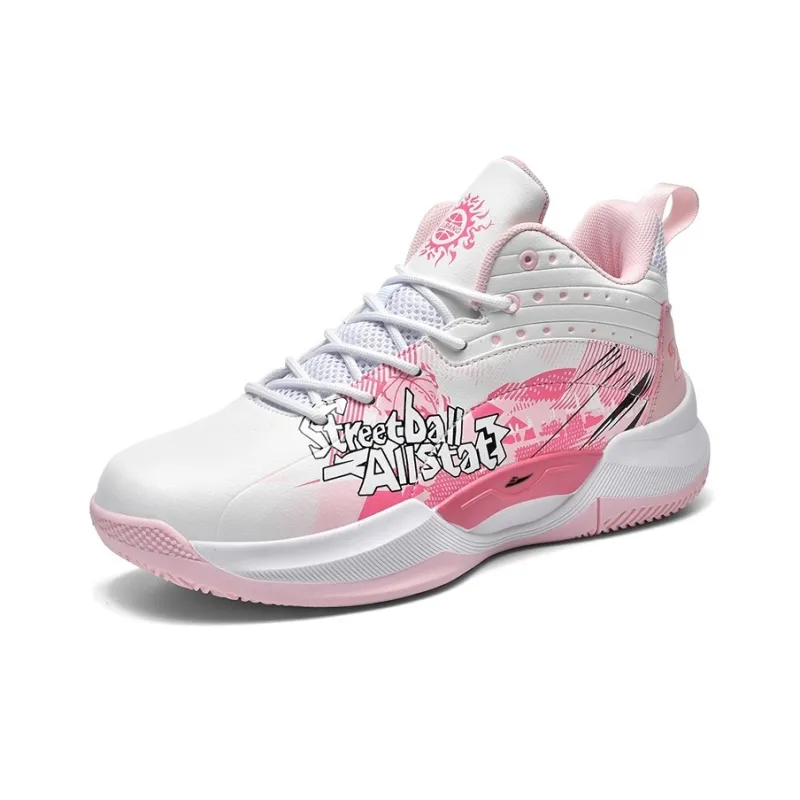 Kuding Slip Resistant Cushioning Abrasion Resistant High Top Children's Basketball Shoes Teenagers-3