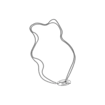 DIESEL Oval D-plaque Necklace