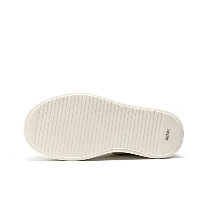 BENZI Slip Resistant Water Resistant Lightweight Breathable Height Increasing Low Top Skateboard Shoes Women's Beige-2