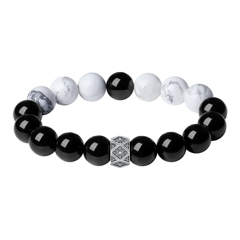 ZUIWENGLANGYASHANWENCHUANG Obsidian Bracelets Unisex-0