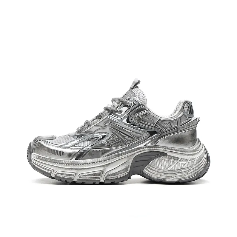Ruomini Breathable Height Increasing Low-Top Chunky Sneakers Men's-0