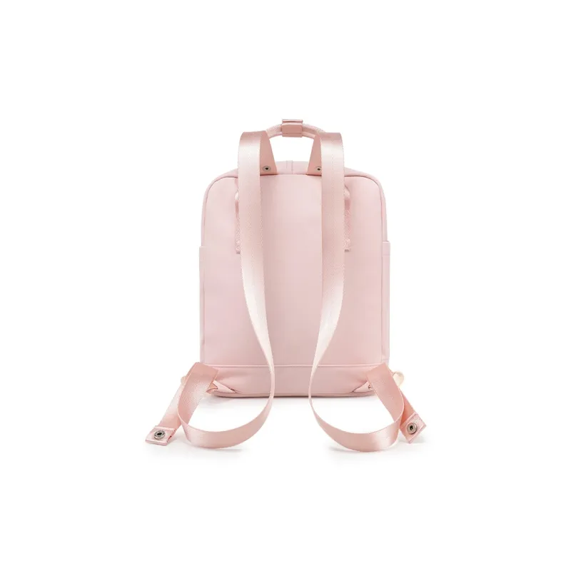 Teenie Weenie Fabric Backpack Unisex Cream Yellow/Sky Blue/Cherry Blossom Pink/Beige Apricot-10