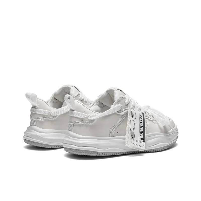MADALLO Rocking Collection Fashion Dissolve Shoes Thermal Slip Resistant Low Top Skateboard Shoes Women's White-2