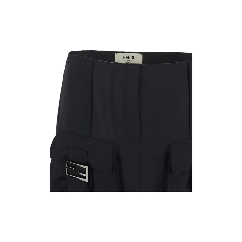 FENDI Casual Short Skirts Women's Black-2