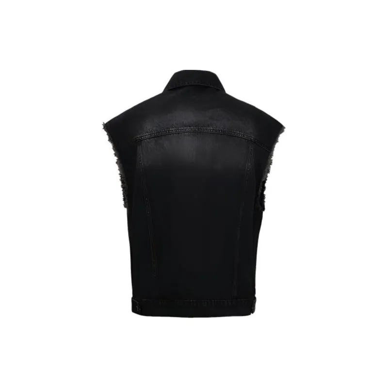 URBAN REVIVO Denim Jackets Men Jet Black-1