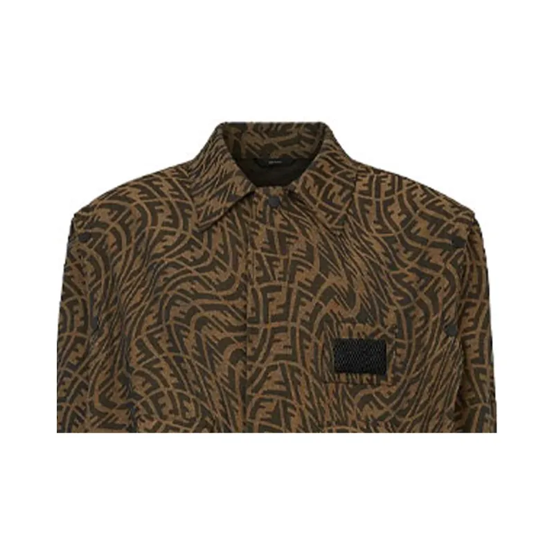 FENDI Jackets Coats Men's Brown-5