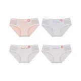 4-Pack-White Base with Pink Waistband+White Base with Blue Waistband+Pink+Blue