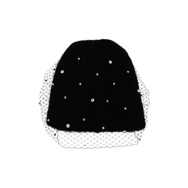 Jennifer Behr Crystal Voilette Beanie-0