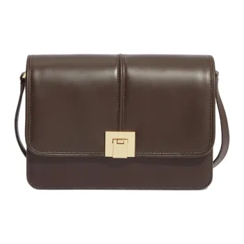 Other Stories Leather Shoulder Bag Women's Mahogany
