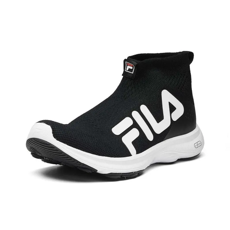 FILA Wear-resistant And Lightweight High-Top Running Shoes Women's Black-1